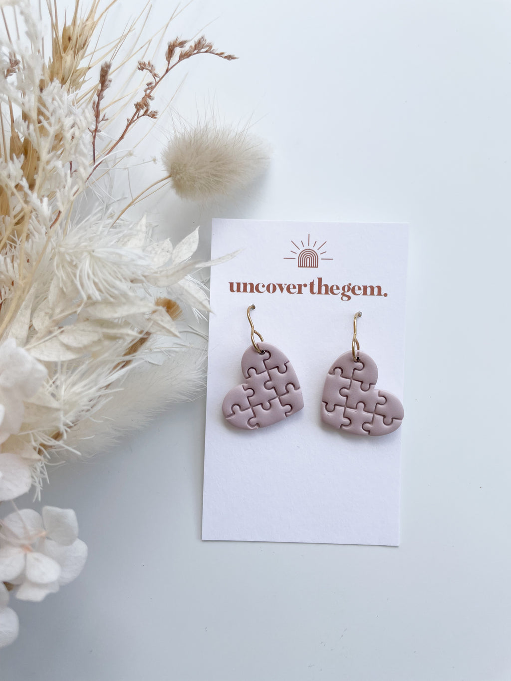 Pink Puzzle Hearts