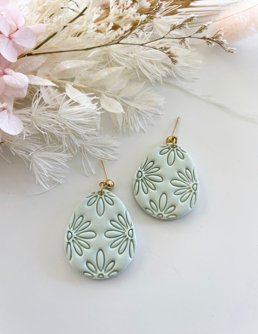 Green Floral Eggs